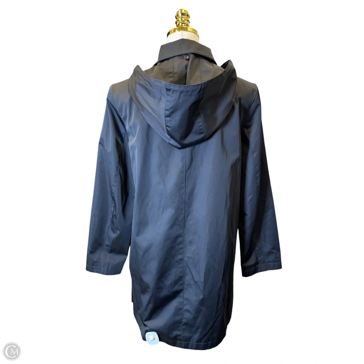 Coat Trench Coat By Gallery In Black, Size: M