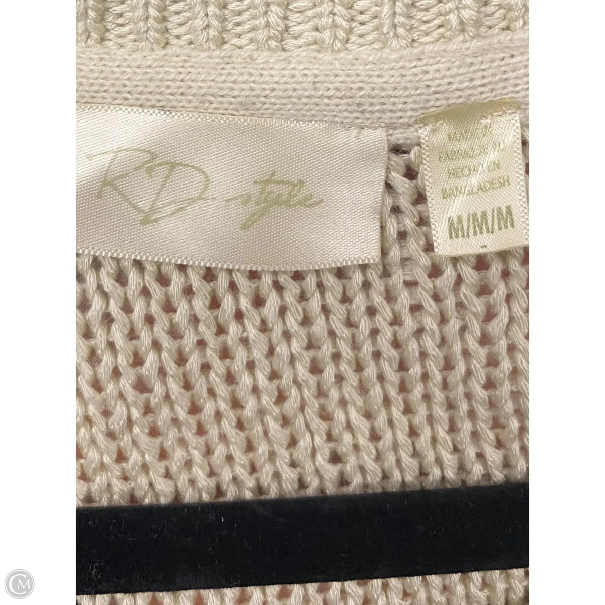Sweater By Rd Style In Black & Cream, Size: M