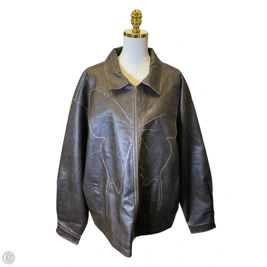 Jacket Other By Clothes Mentor In Brown, Size: Xl