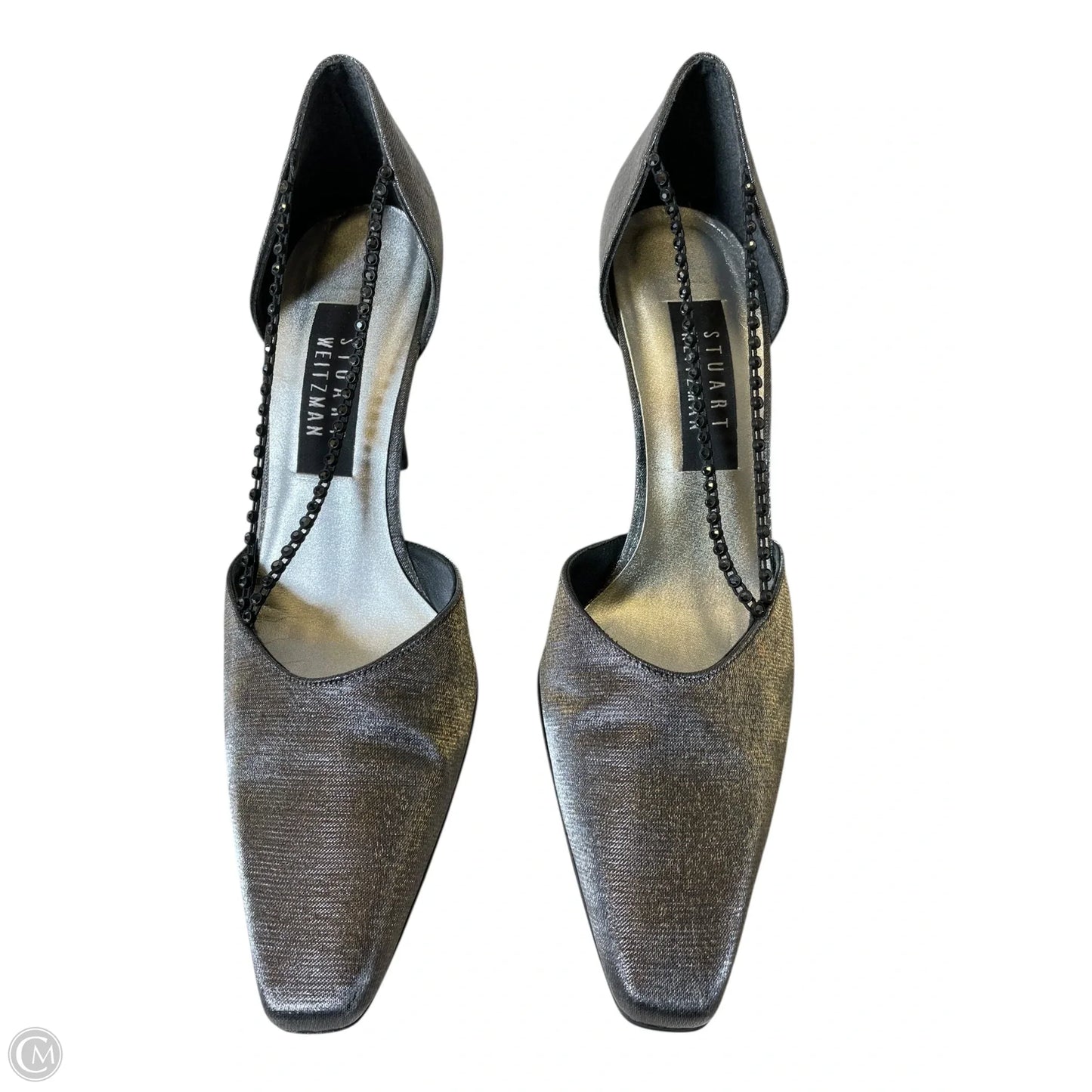 Shoes Designer By Stuart Weitzman In Silver, Size: 8