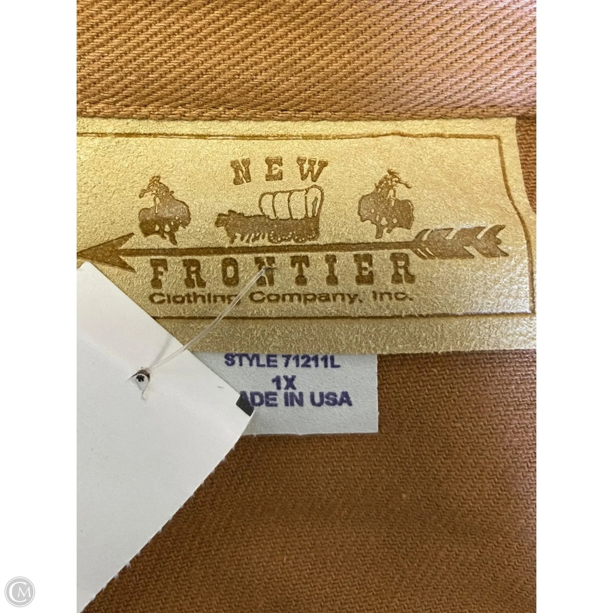 Jacket Denim By New Frontier In Brown, Size: 1x