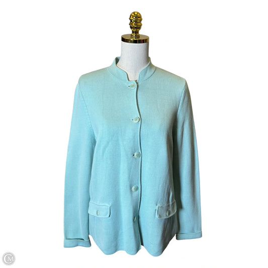 Sweater Cardigan By Talbots In Blue, Size: M