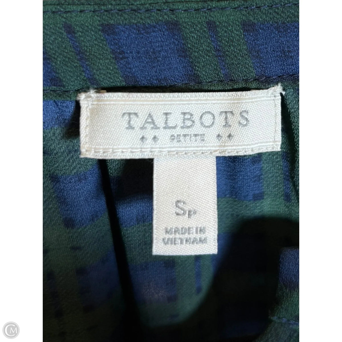 Top Long Sleeve By Talbots In Plaid Pattern, Size: S