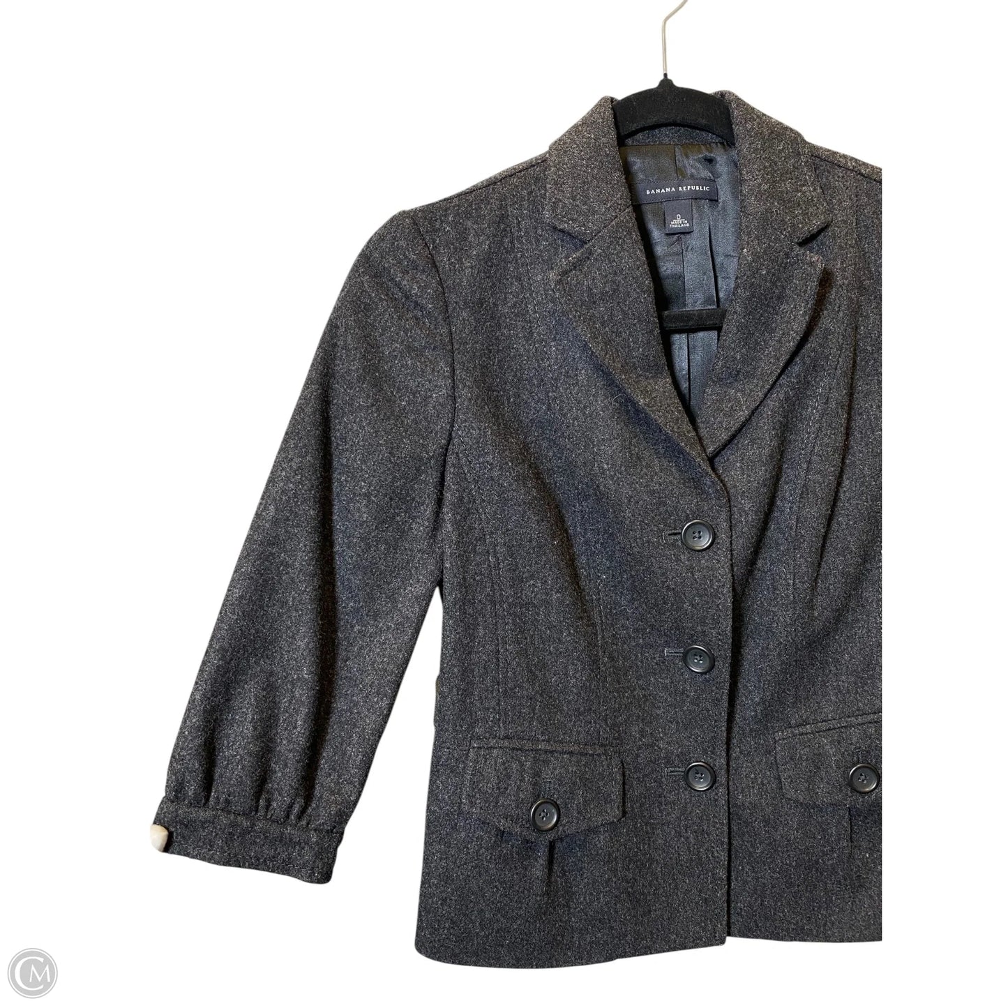 Blazer By Banana Republic In Grey, Size: 0