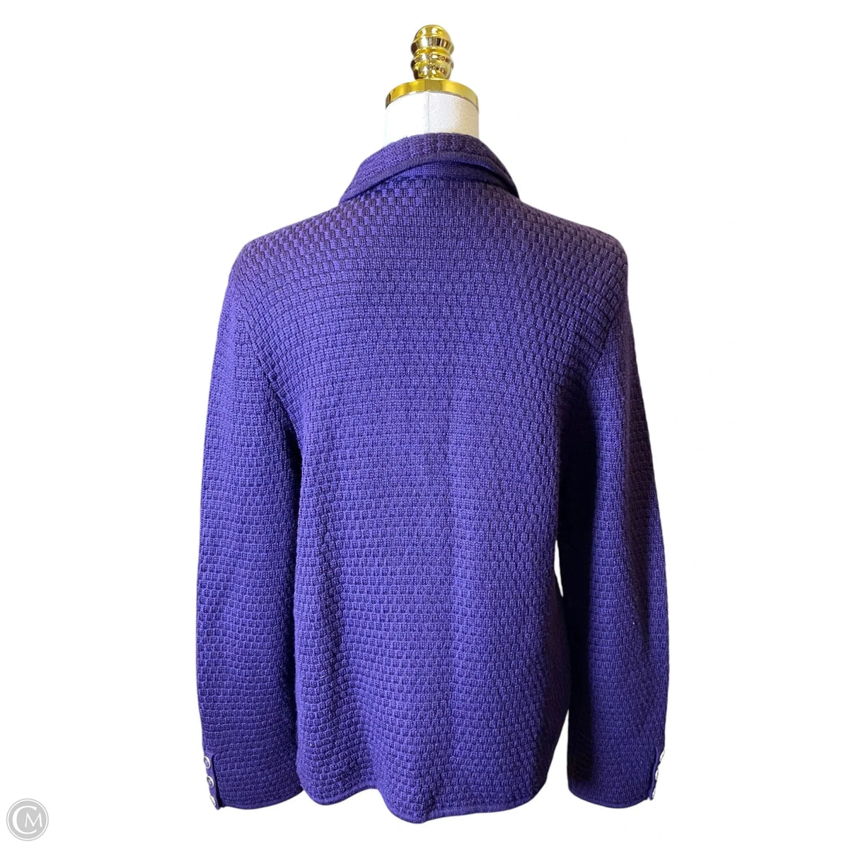 Jacket Fleece By Talbots In Purple, Size: L
