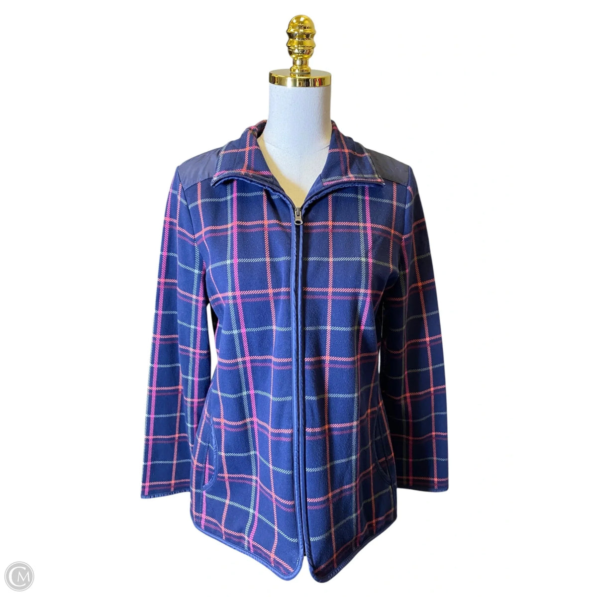 Jacket Other By Talbots In Plaid Pattern, Size: M