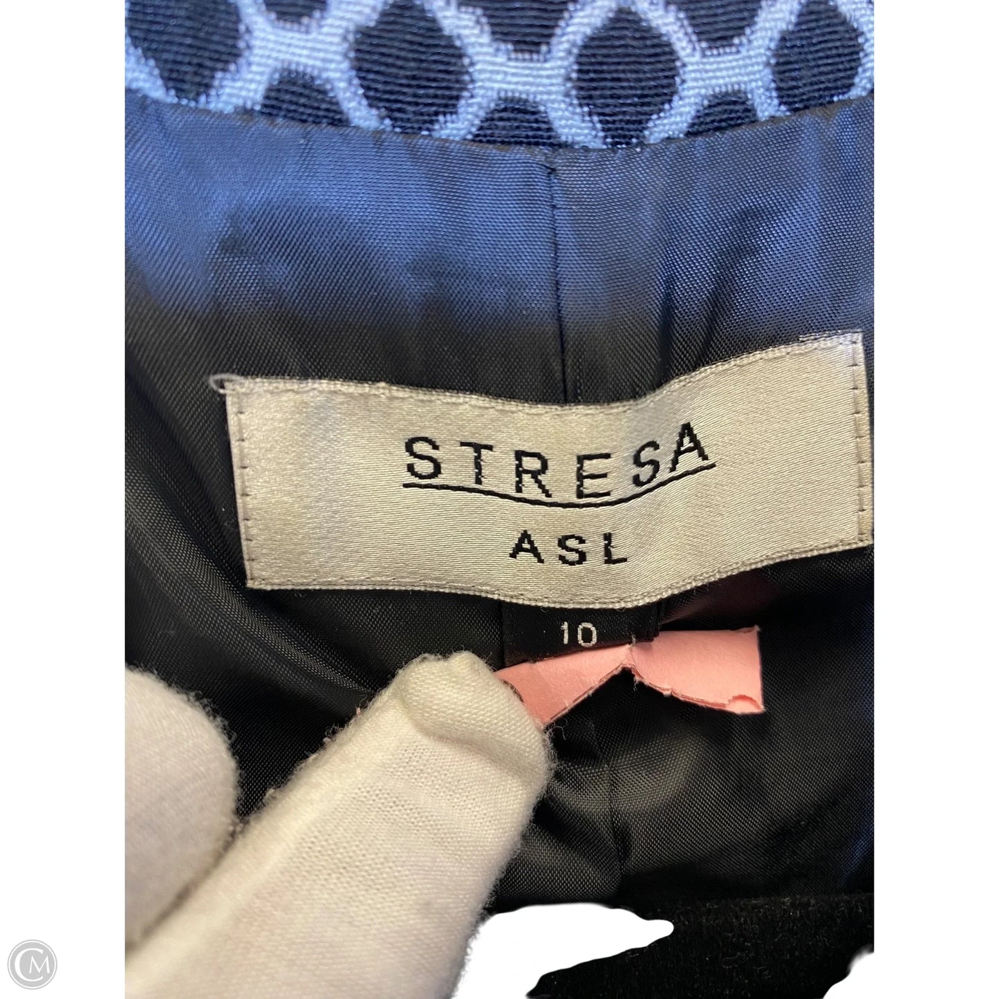 Blazer By Clothes Mentor In Black & White, Size: 10