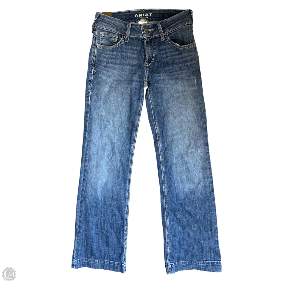 Jeans Boot Cut By Ariat In Blue Denim, Size: 2