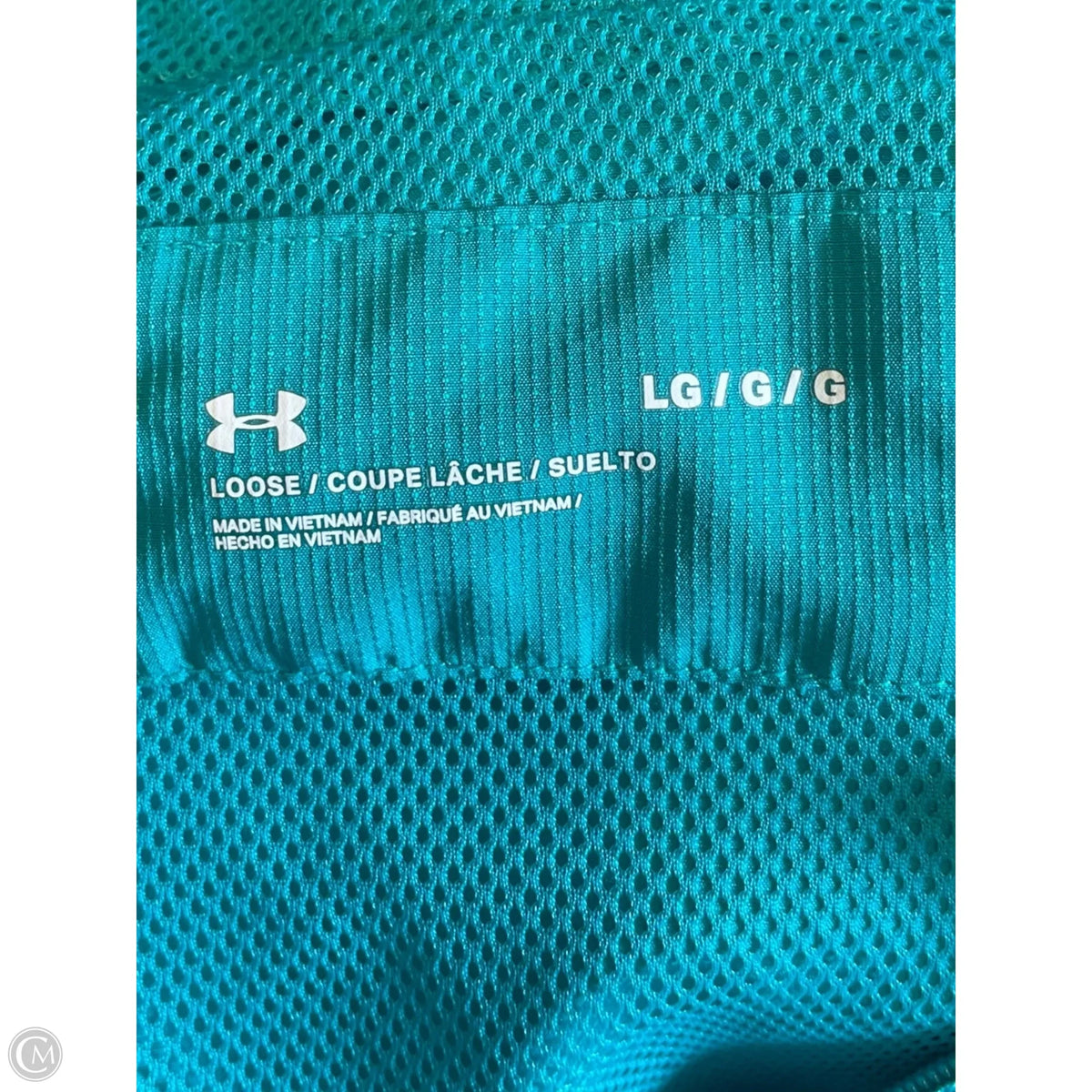 Athletic Jacket By Under Armour In Teal, Size: L