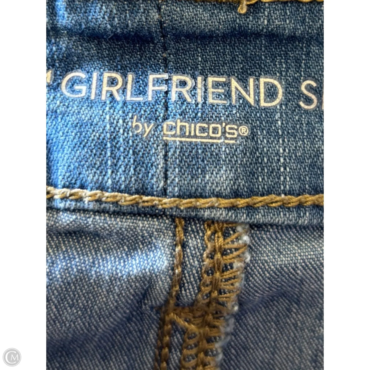 Jeans Straight By Chicos In Blue Denim, Size: L