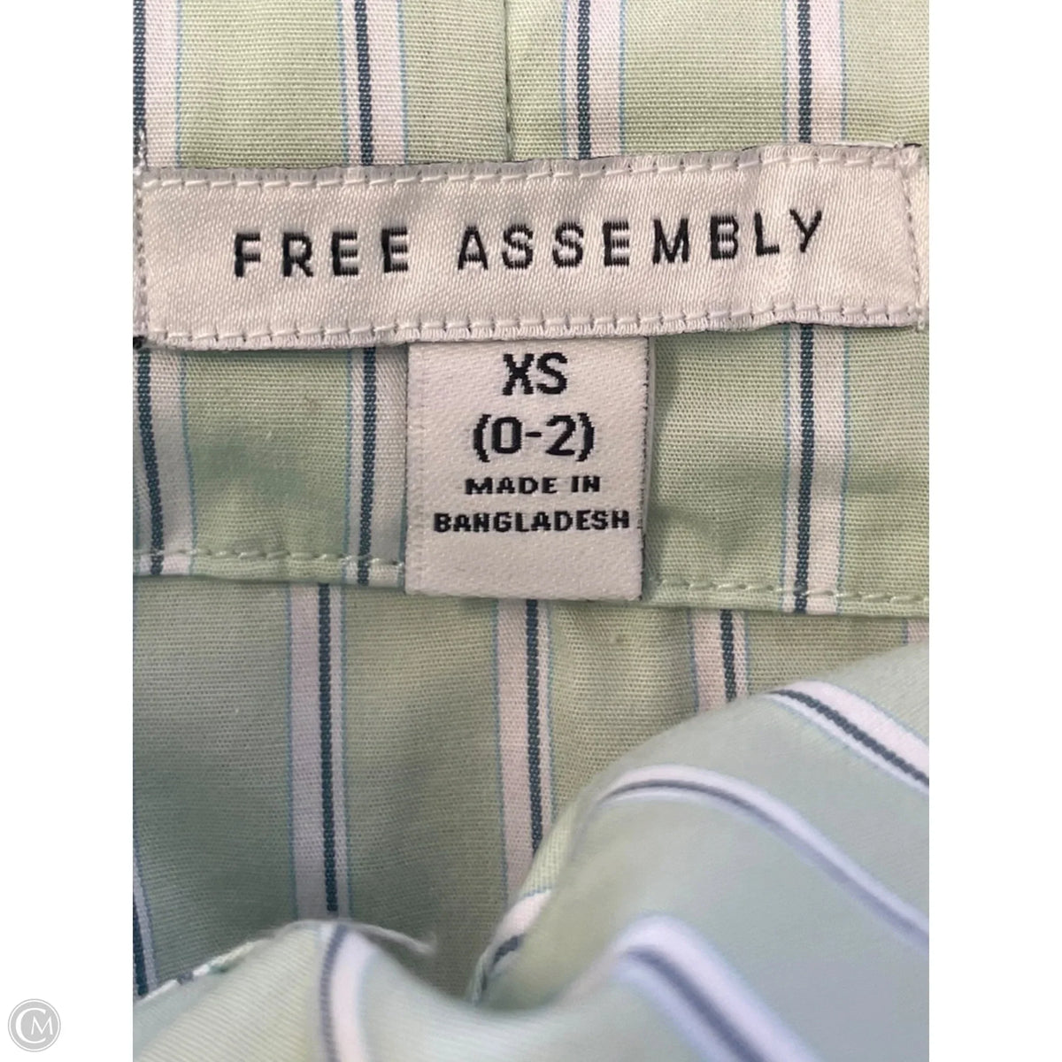 Top Long Sleeve By Free Assembly In Striped Pattern, Size: Xs