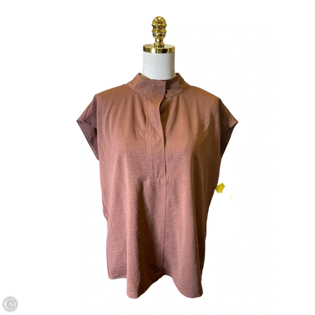 Top Sleeveless By Glam In Brown, Size: S