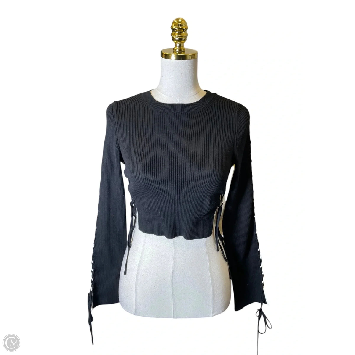 Top Long Sleeve By Clothes Mentor In Black & White, Size: S