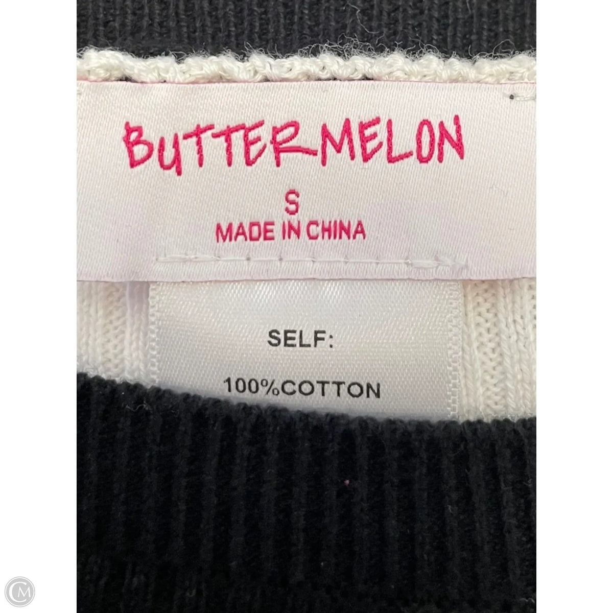 Top Long Sleeve By Clothes Mentor In Black & White, Size: S