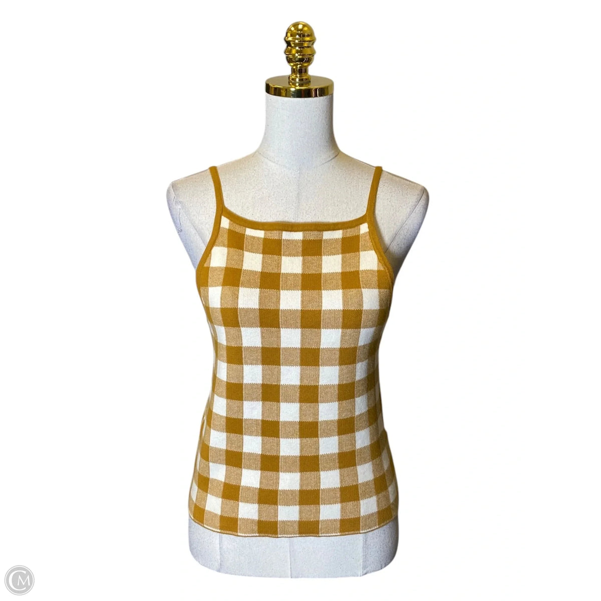 Top Sleeveless By Madewell In Plaid Pattern, Size: S