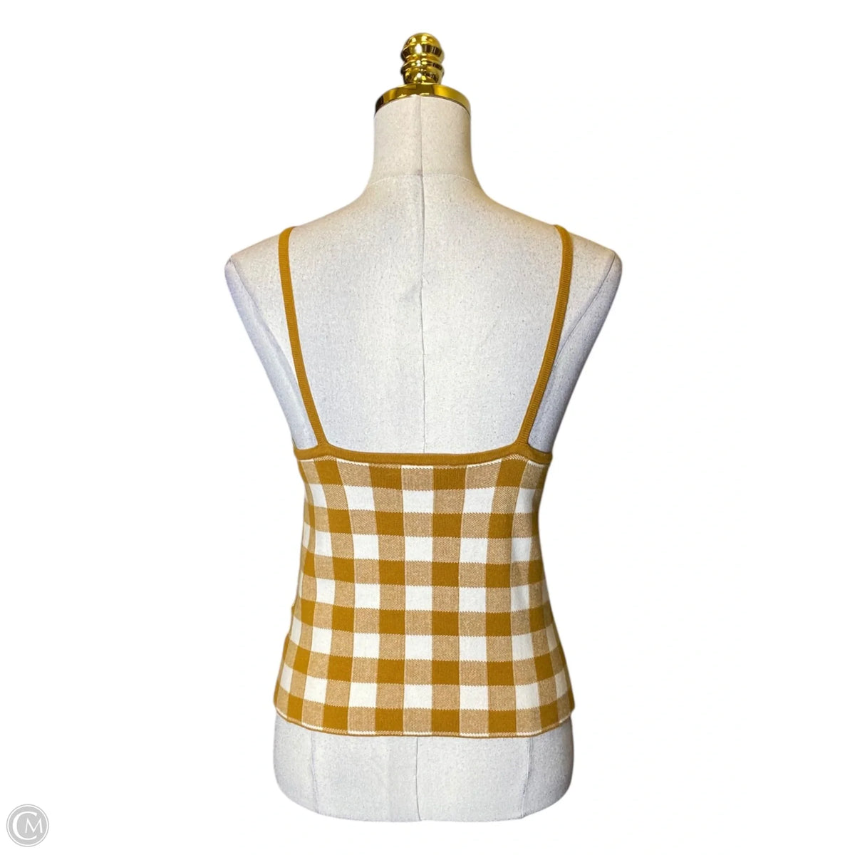 Top Sleeveless By Madewell In Plaid Pattern, Size: S