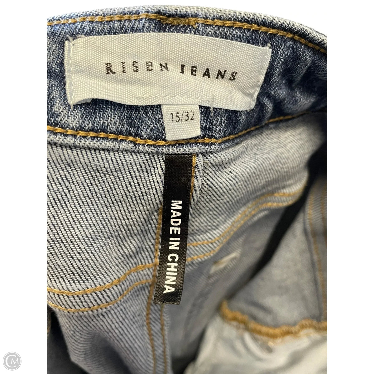 Jeans Straight By Risen In Blue Denim, Size: 14