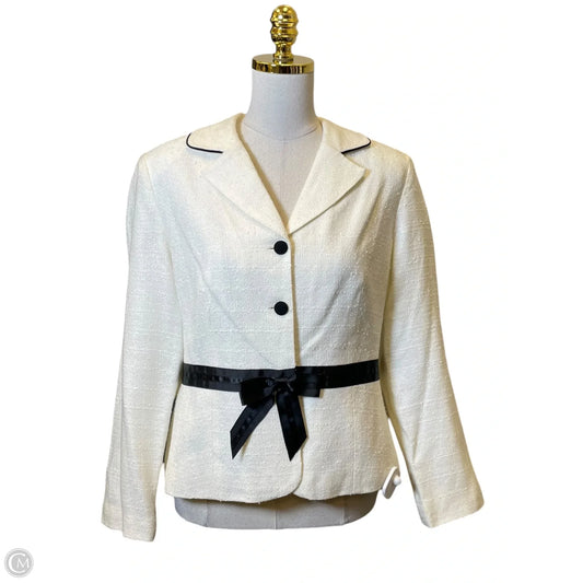 Blazer By Clothes Mentor In Black & White, Size: 12