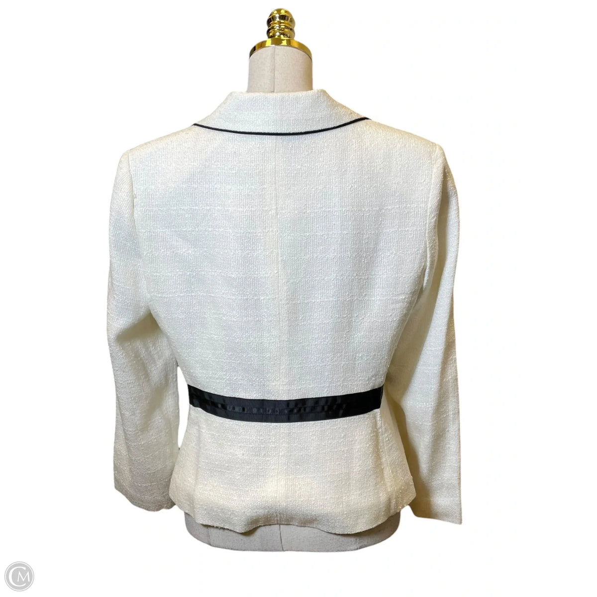 Blazer By Clothes Mentor In Black & White, Size: 12