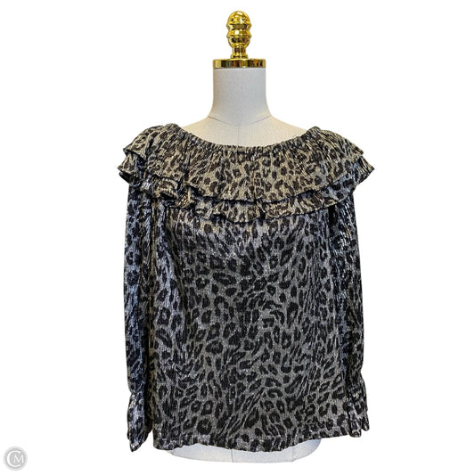 Top Long Sleeve Designer By Michael Kors In Animal Print, Size: M