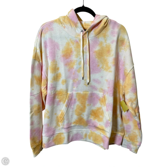 Sweatshirt Hoodie By Chaps In Tie Dye Print, Size: L