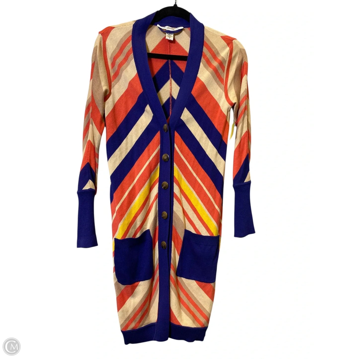 Cardigan Designer By Diane Von Furstenberg In Multi-colored, Size: S