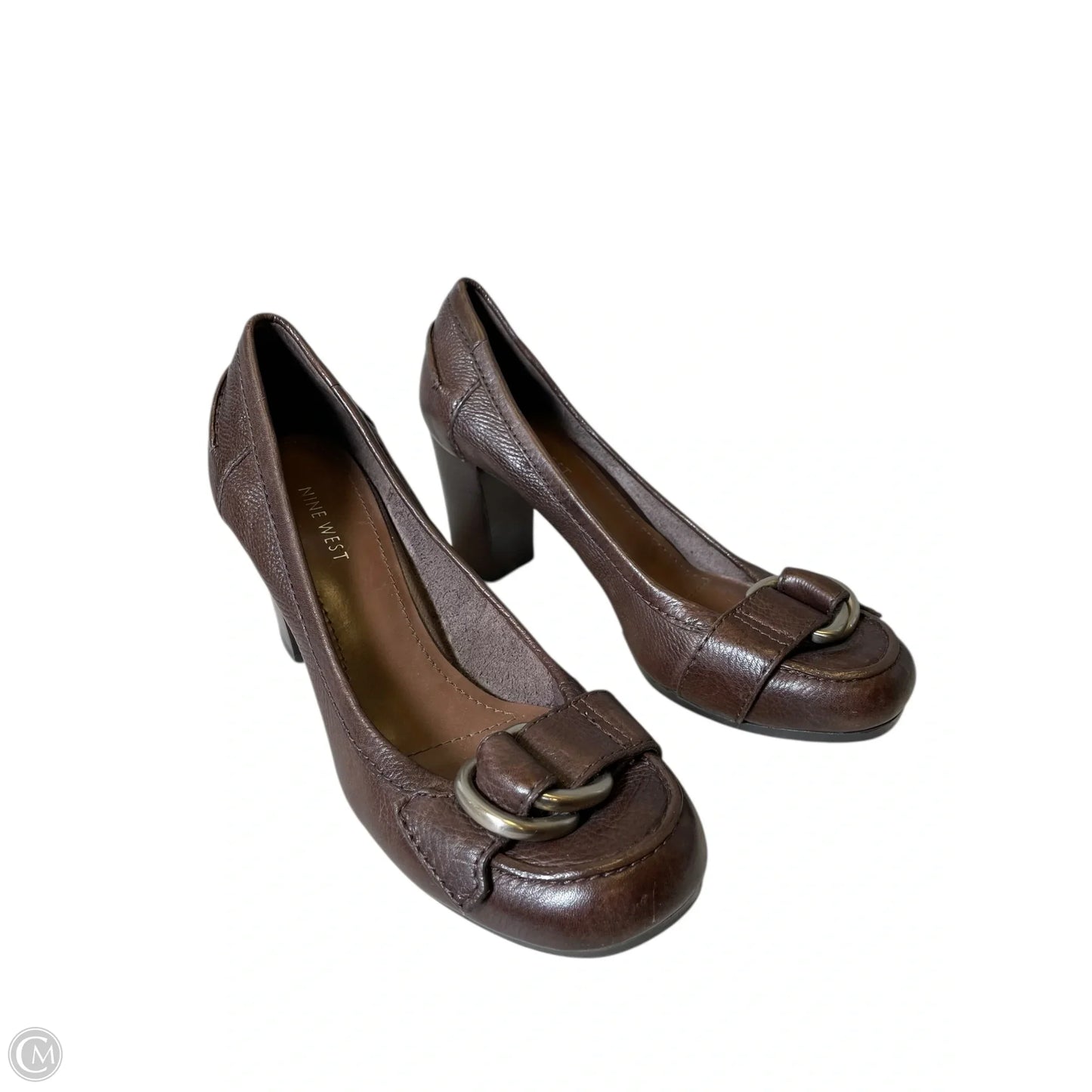 Shoes Heels Block By Nine West In Brown, Size: 7