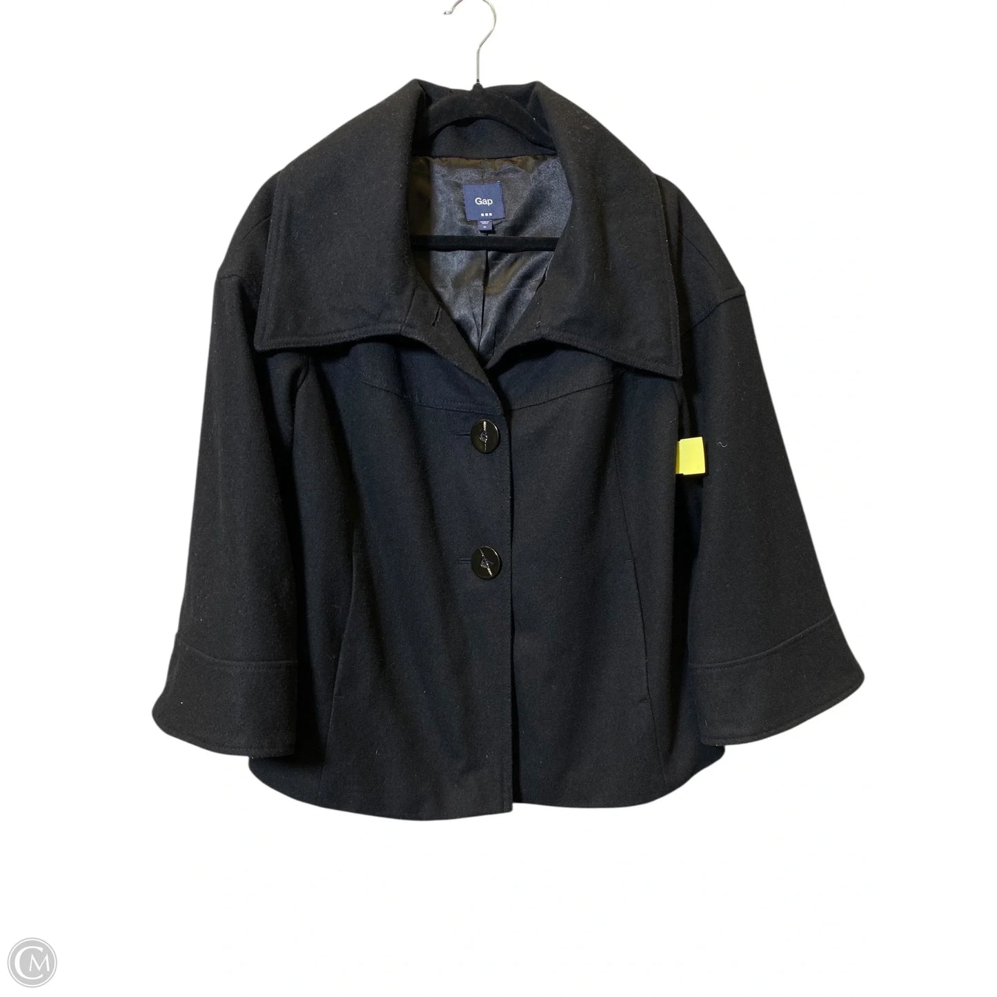 Coat Wool By Gap In Black, Size: M