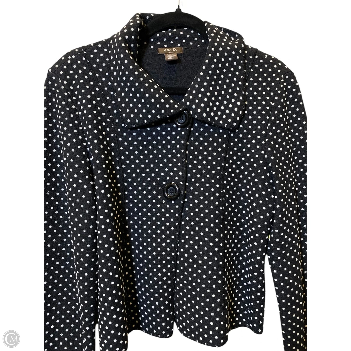 Jacket Fleece By Clothes Mentor In Polkadot Pattern, Size: M