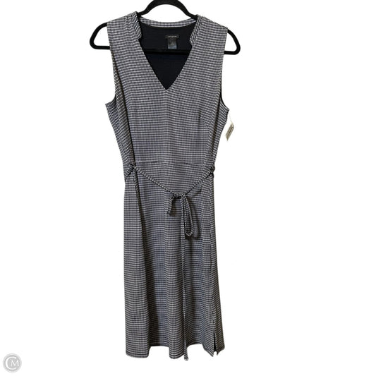Dress Casual Midi By Ann Taylor In Black & White, Size: M