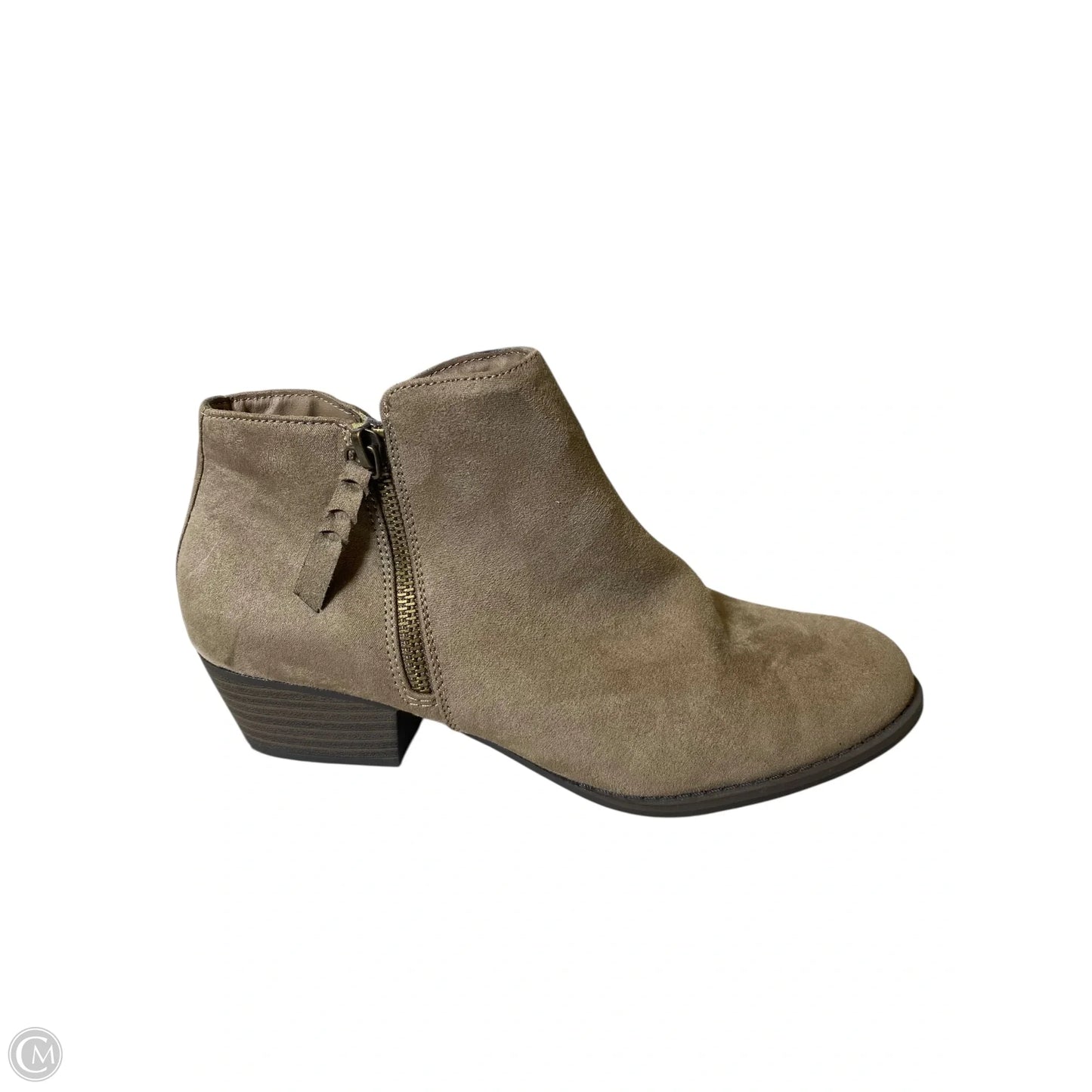 Boots Ankle Heels By Esprit In Brown, Size: 9.5