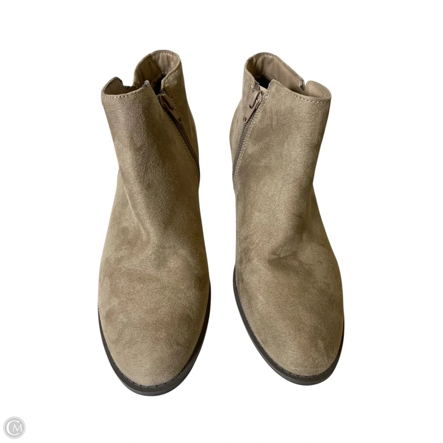 Boots Ankle Heels By Esprit In Brown, Size: 9.5