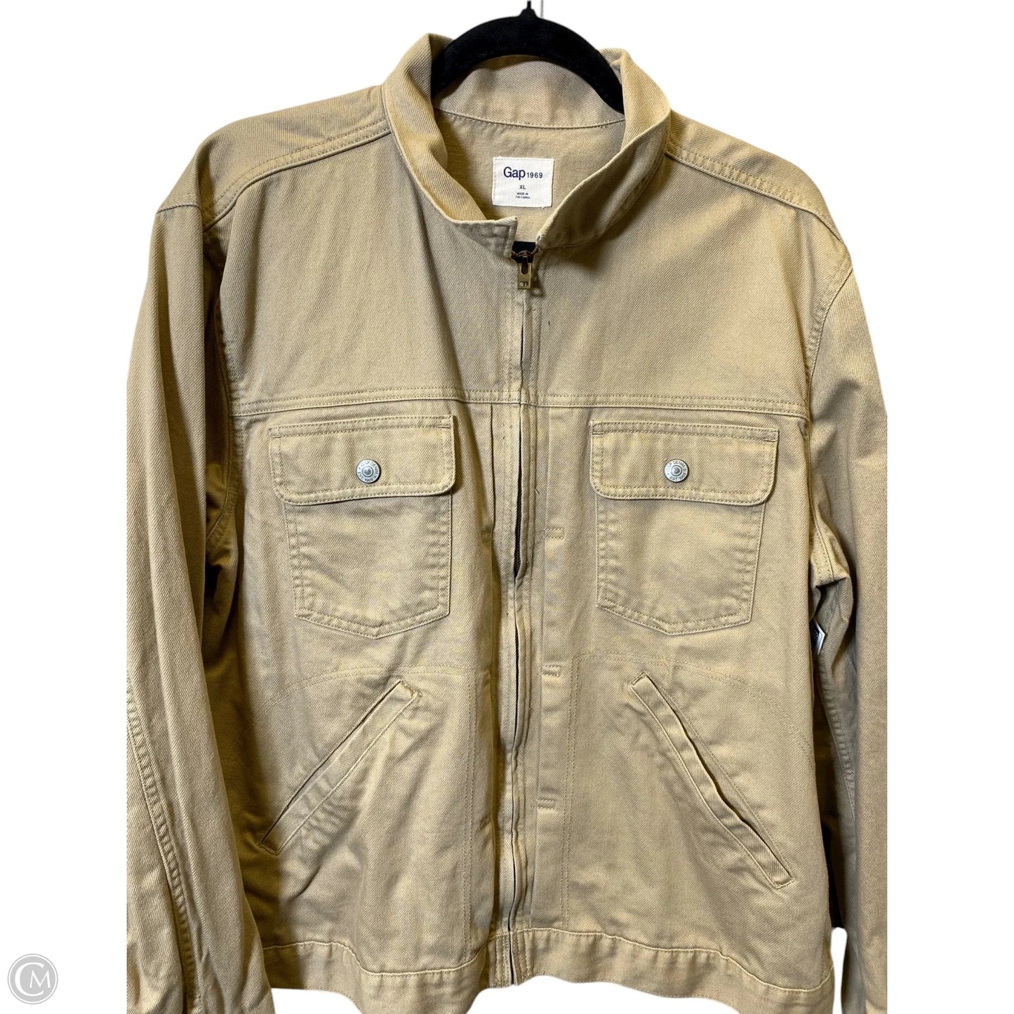 Jacket Denim By Gap In Beige, Size: Xl