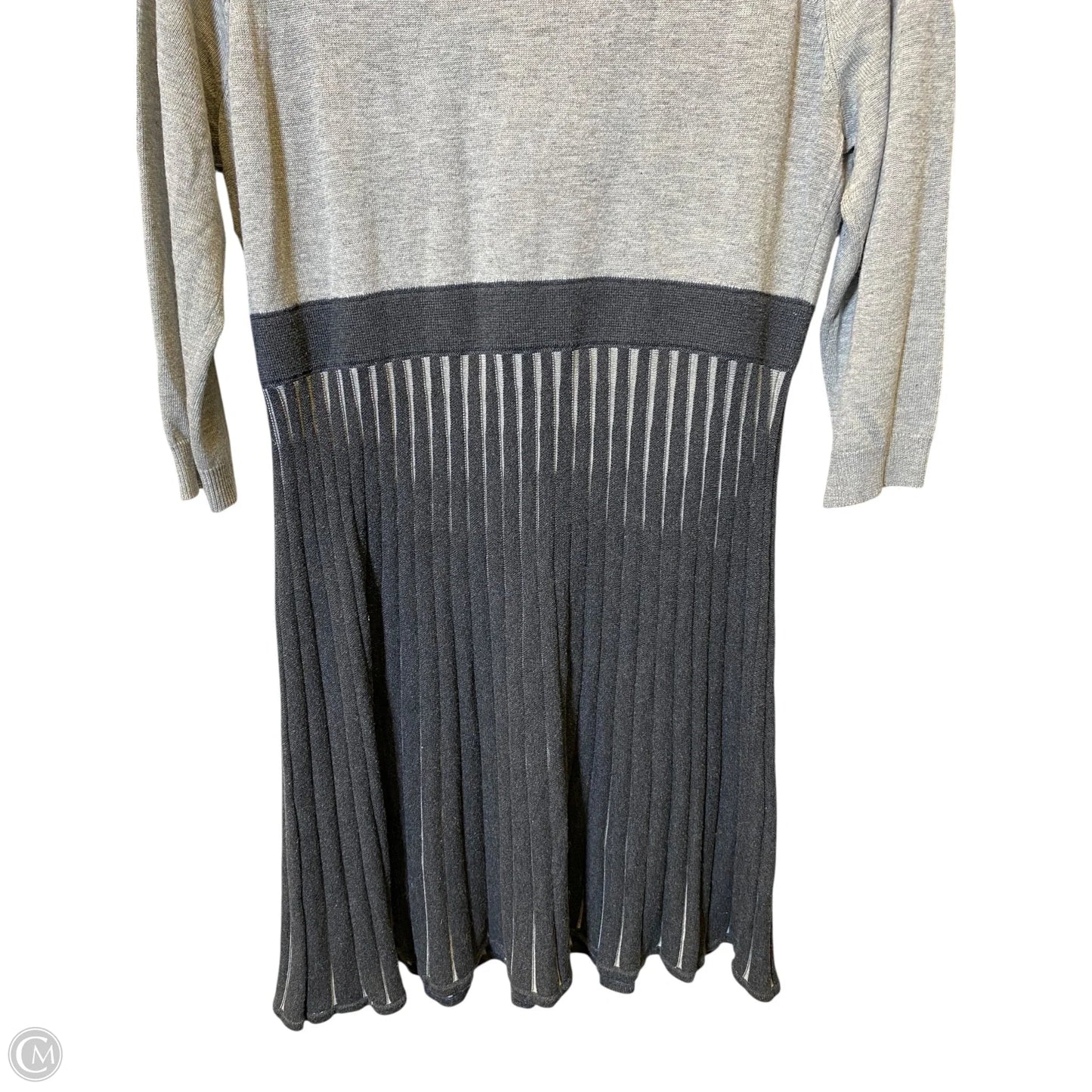 Dress Casual Midi By Calvin Klein In Grey, Size: Xl