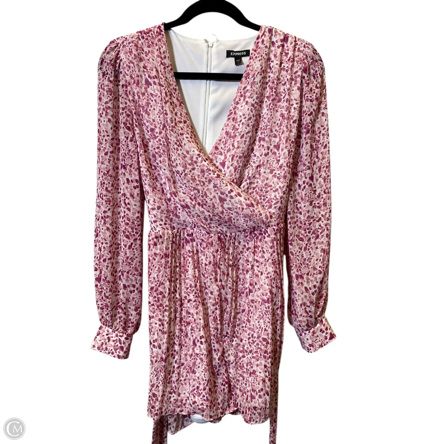 Romper By Express In Pink & White, Size: S