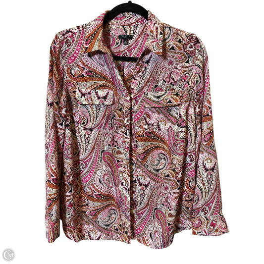 Blouse Long Sleeve By Talbots In Multi-colored, Size: M
