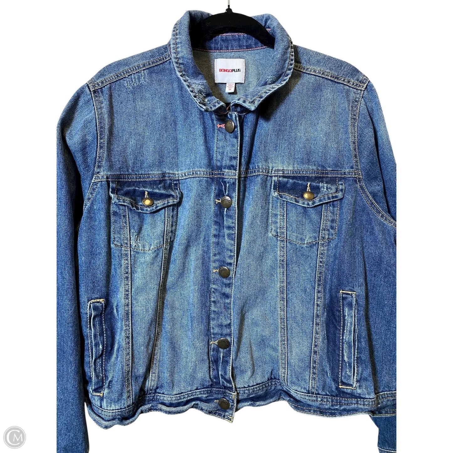 Jacket Denim By Bongo In Blue Denim, Size: 3x