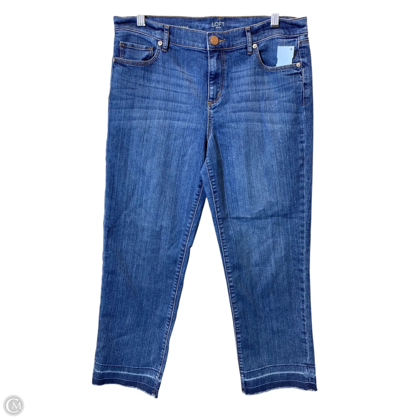 Jeans Cropped By Loft In Blue Denim, Size: 10