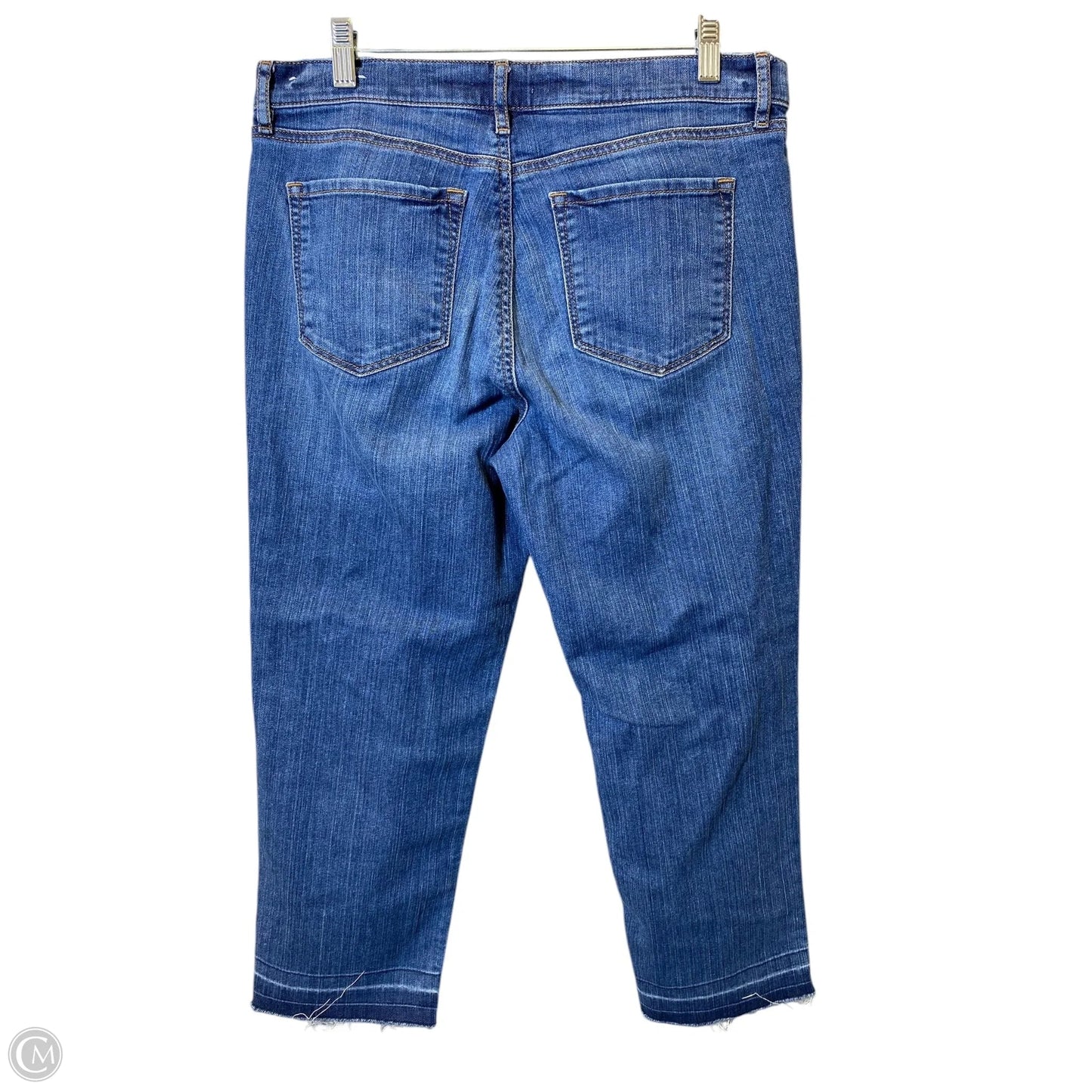 Jeans Cropped By Loft In Blue Denim, Size: 10
