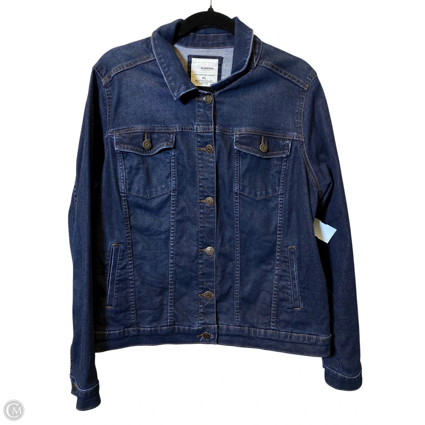 Jacket Denim By Sonoma In Blue, Size: Xl