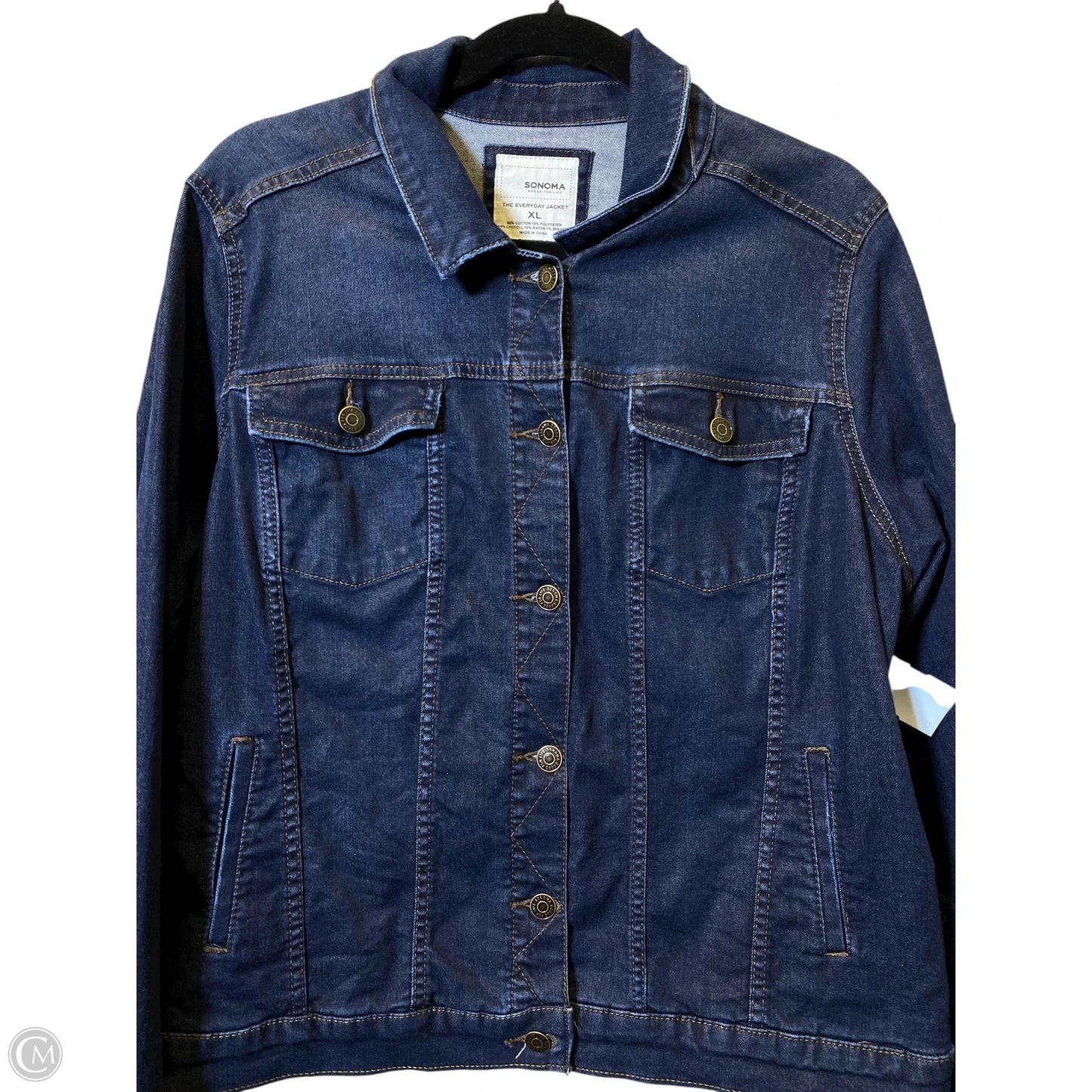 Jacket Denim By Sonoma In Blue, Size: Xl