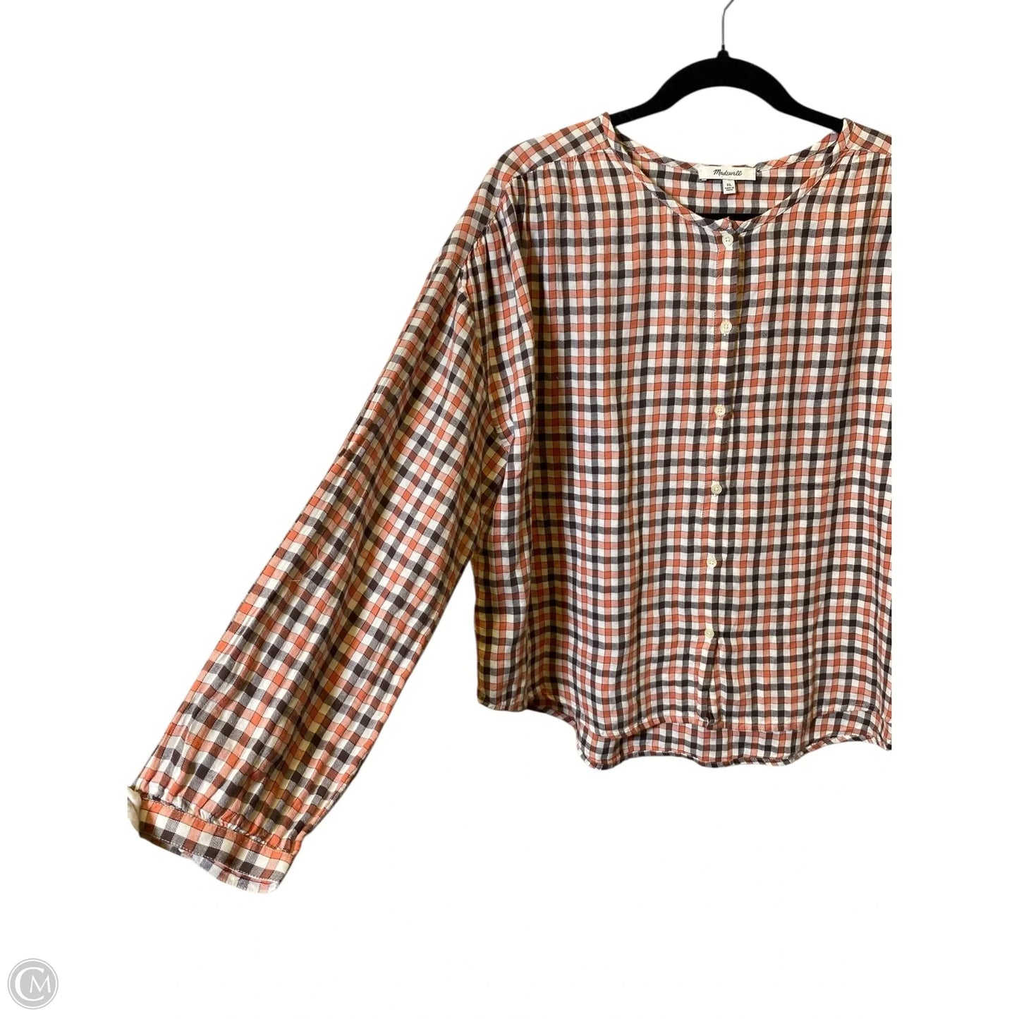 Blouse Long Sleeve By Madewell In Multi-colored, Size: Xl