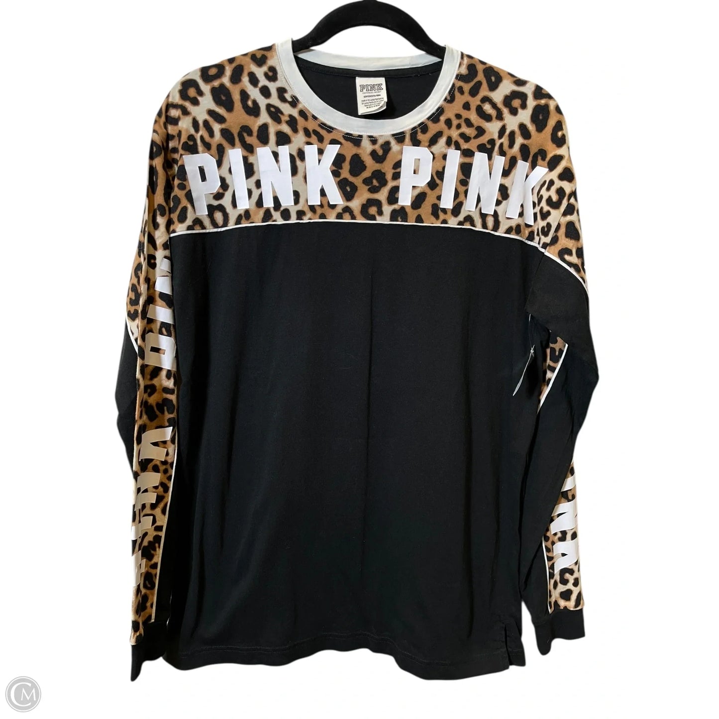 Top Long Sleeve By Pink In Animal Print, Size: S