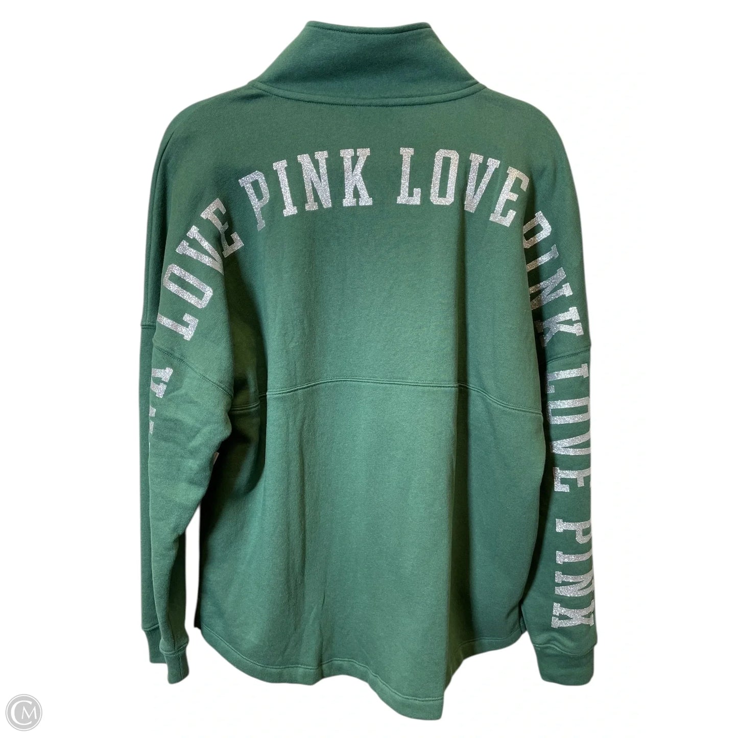 Sweatshirt Crewneck By Pink In Green, Size: S