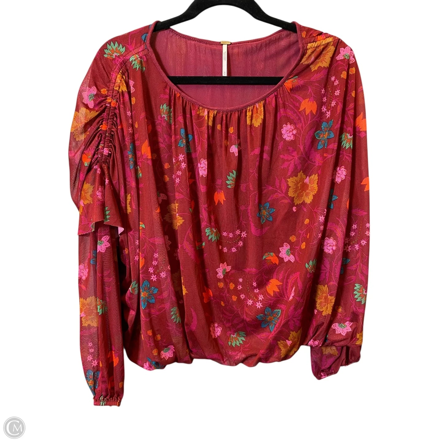 Top Long Sleeve By Free People In Multi-colored, Size: M