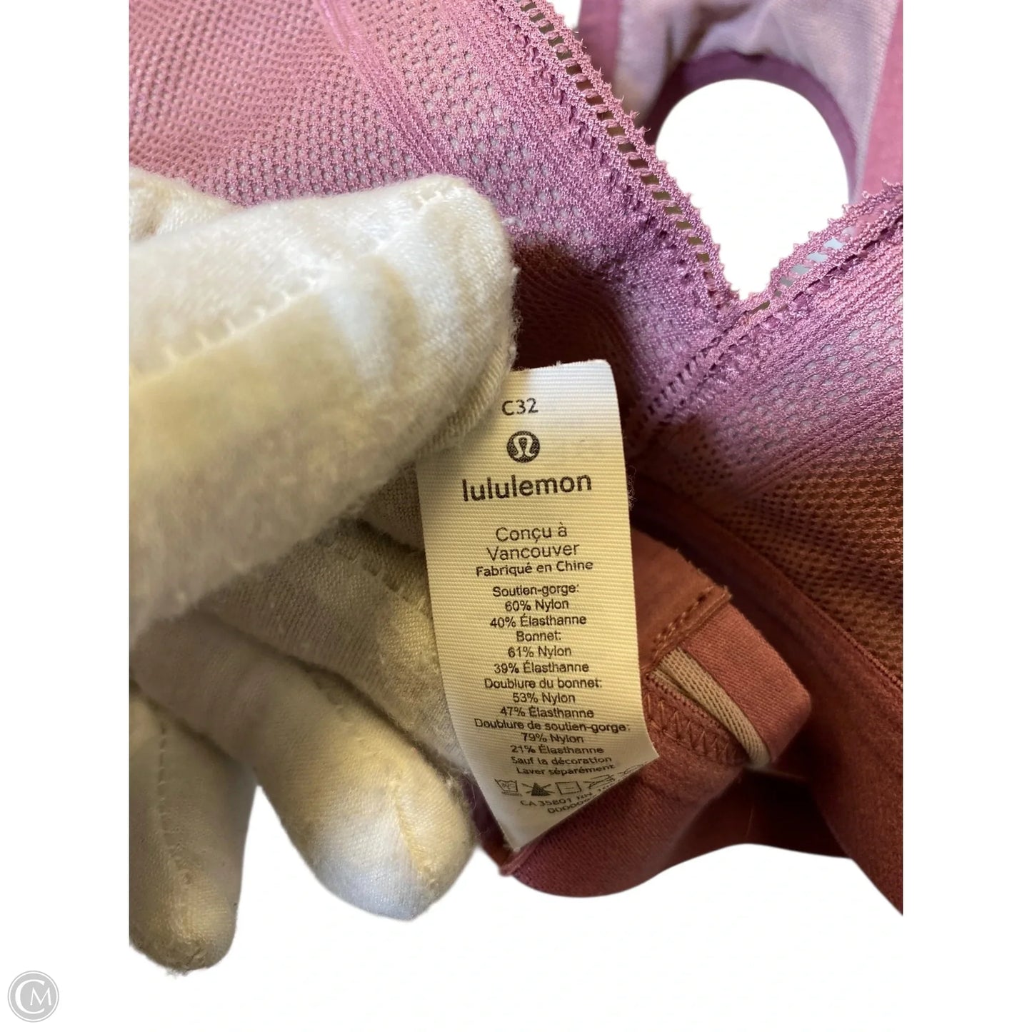 Athletic Bra By Lululemon In Pink, Size: S