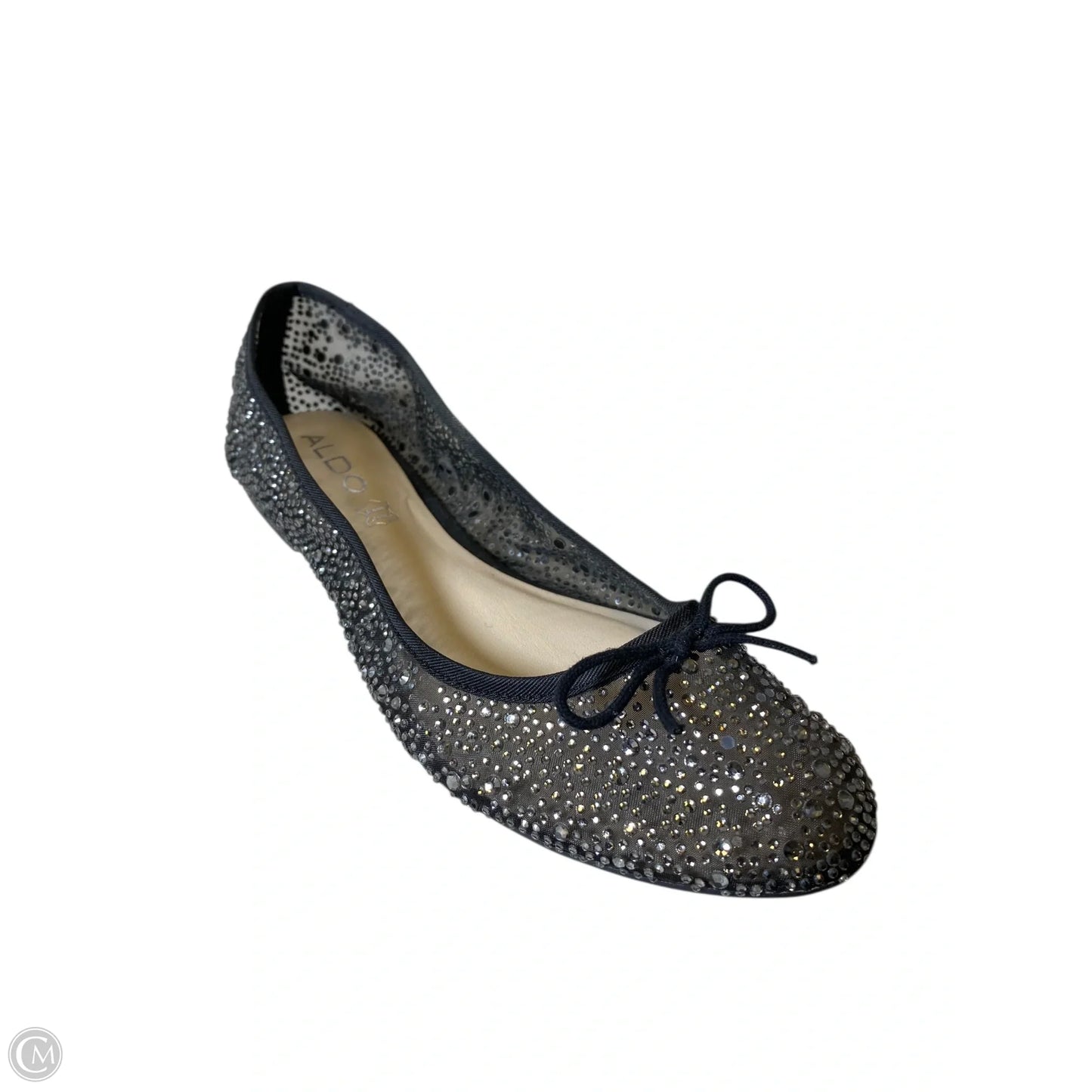 Shoes Flats By Aldo In Black & Silver, Size: 8