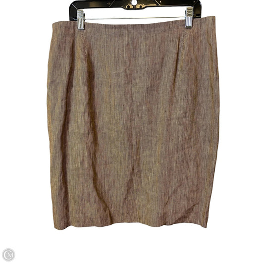 Skirt Midi By Tamotsu In Brown, Size: 16
