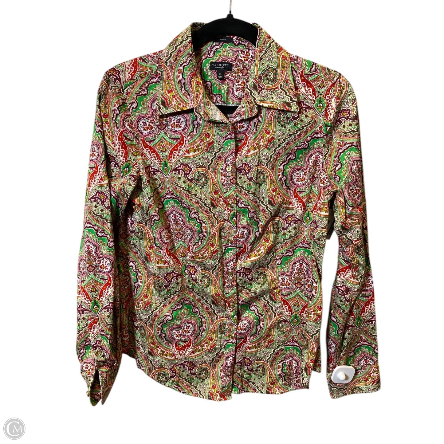 Top Long Sleeve By Talbots In Multi-colored, Size: 10