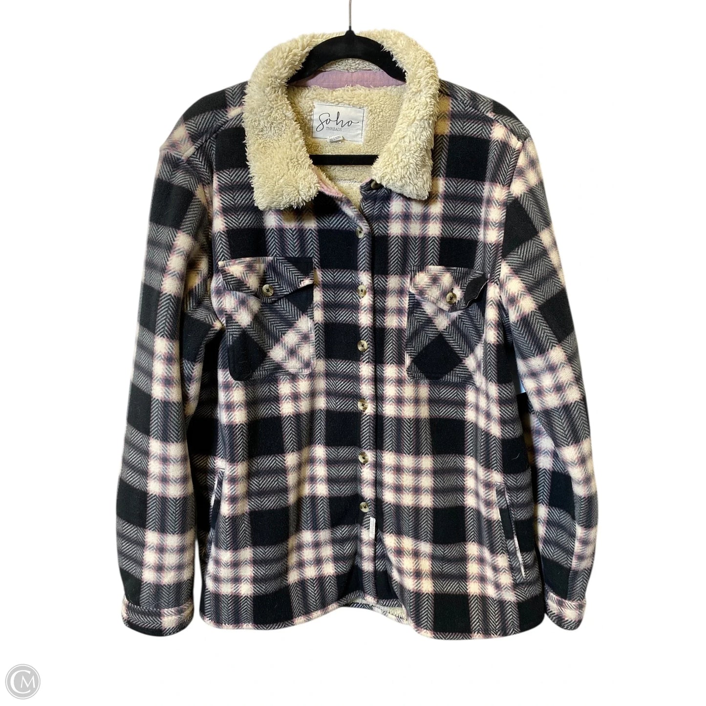 Jacket Fleece By Clothes Mentor In Plaid Pattern, Size: Xxl